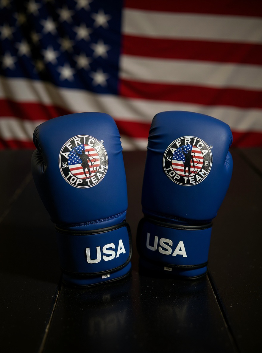 Africa Top Team USA Blue 14oz Training gloves Boxing, MMA