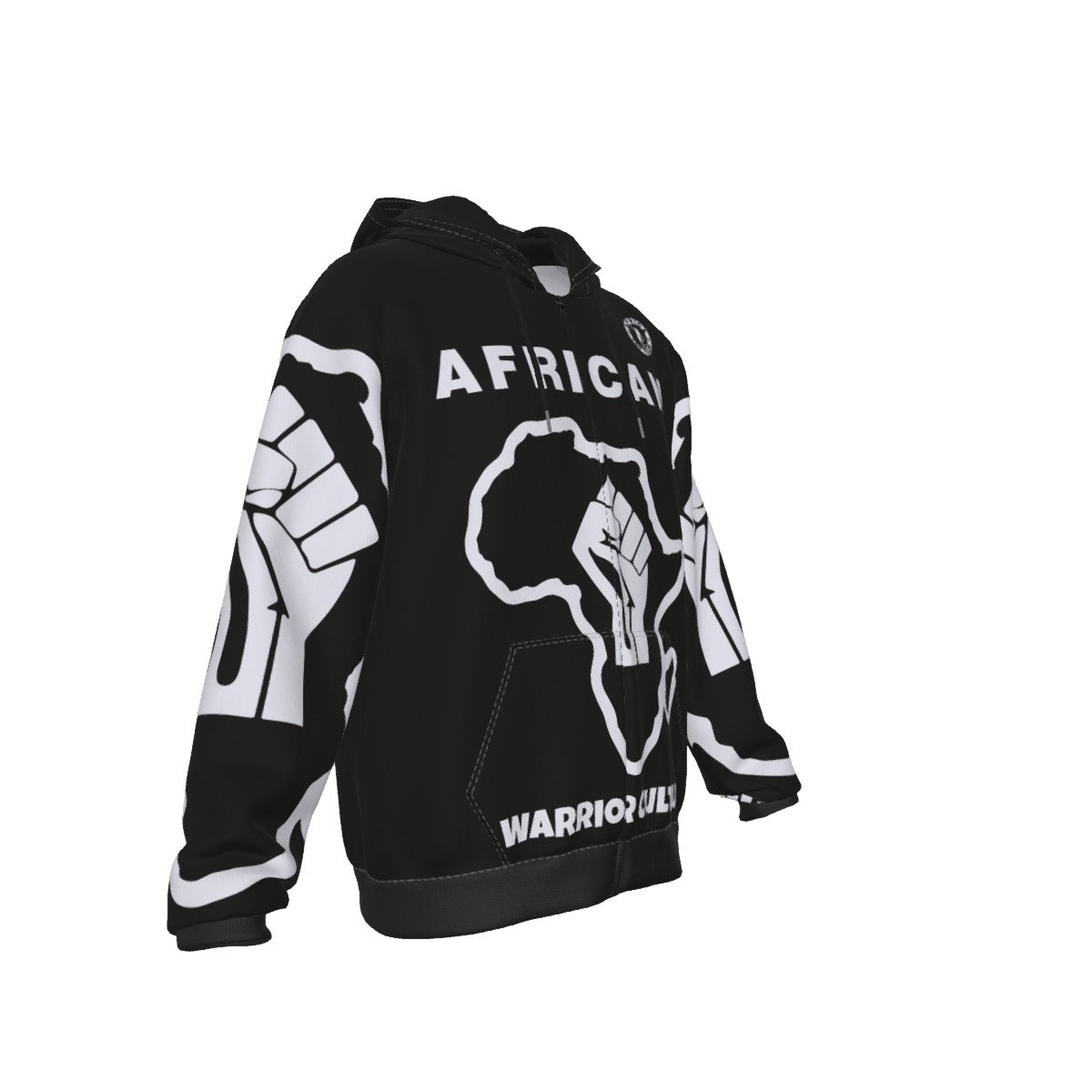 Africa Top Team Warrior Culture Black Hoodie With Pocket