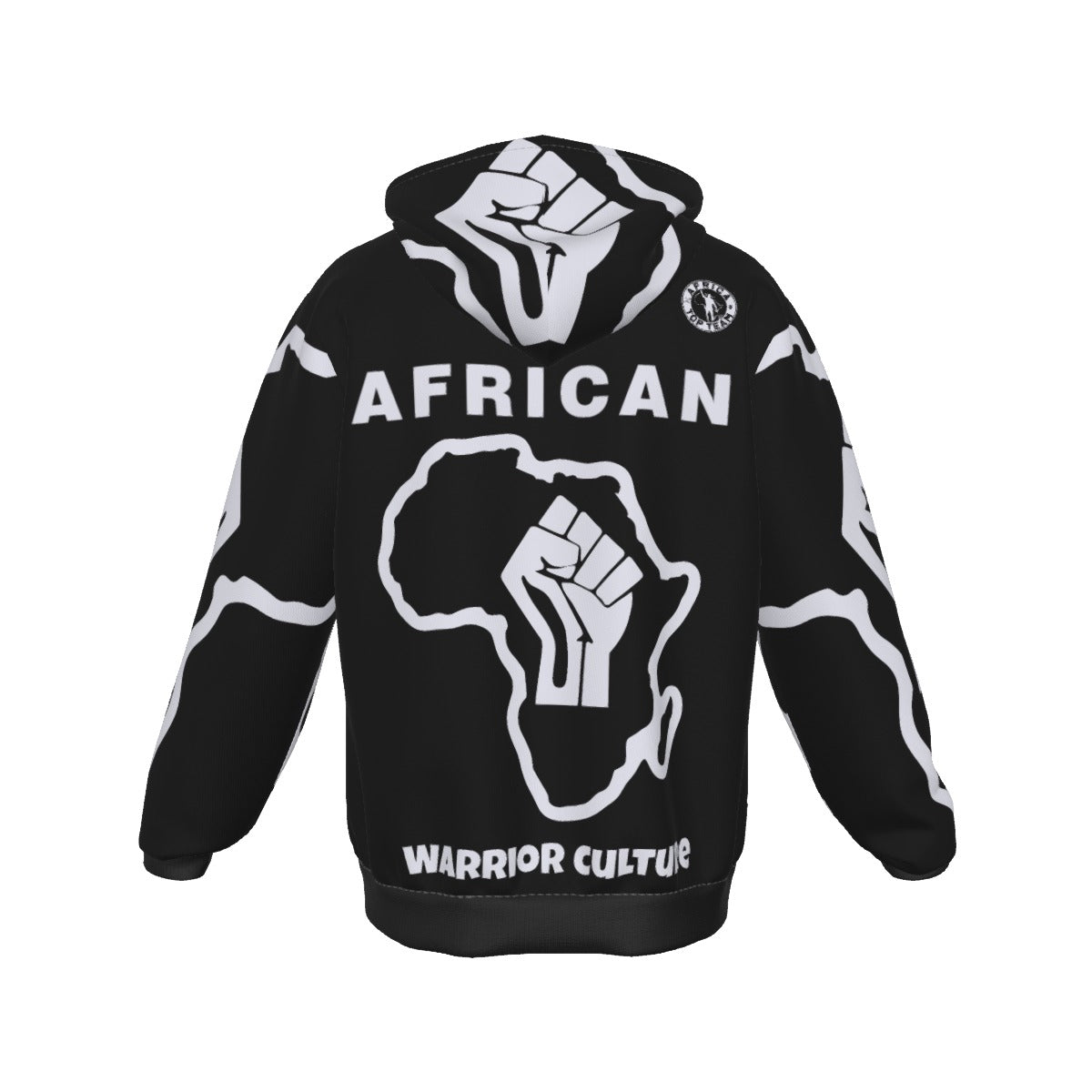Africa Top Team Warrior Culture Black Hoodie With Pocket
