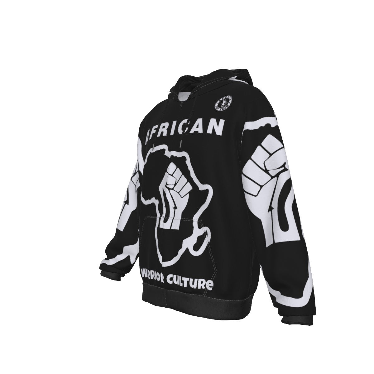 Africa Top Team Warrior Culture Black Hoodie With Pocket
