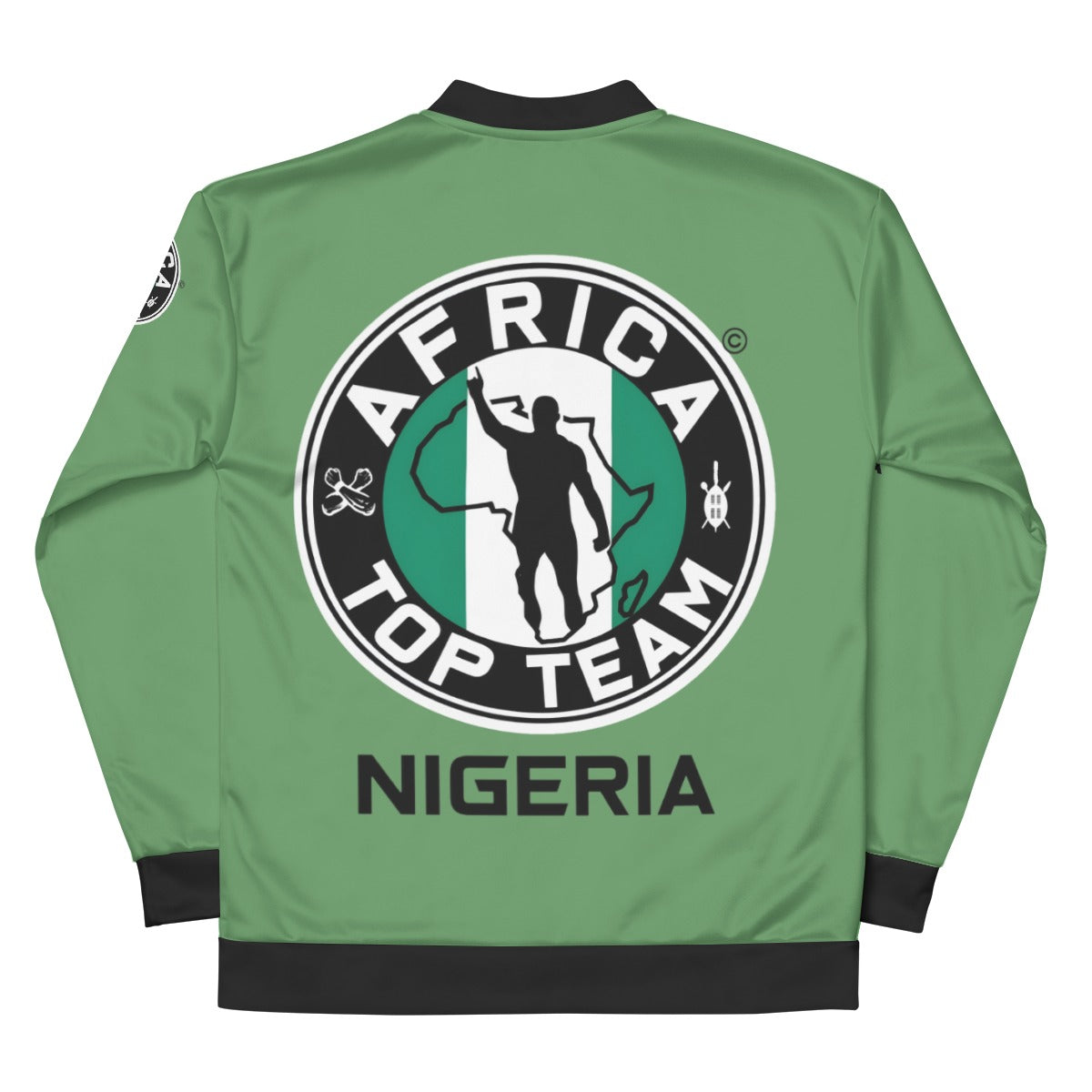 Africa Top Team Nigeria Drab Green Bomber Jacket