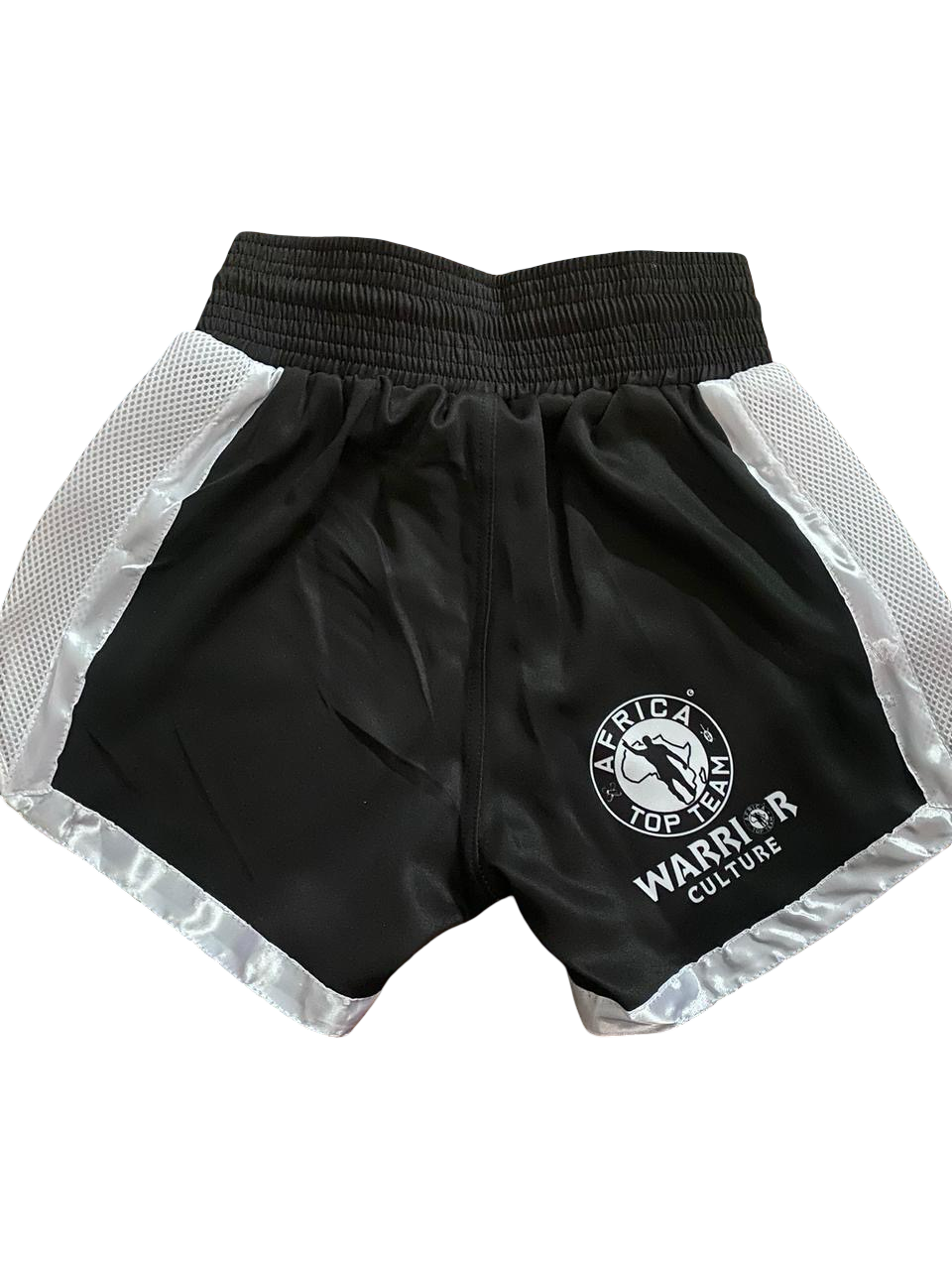 Africa Top Team Warrior Culture Black/ White Muay Thai Shorts, Kick Boxing,