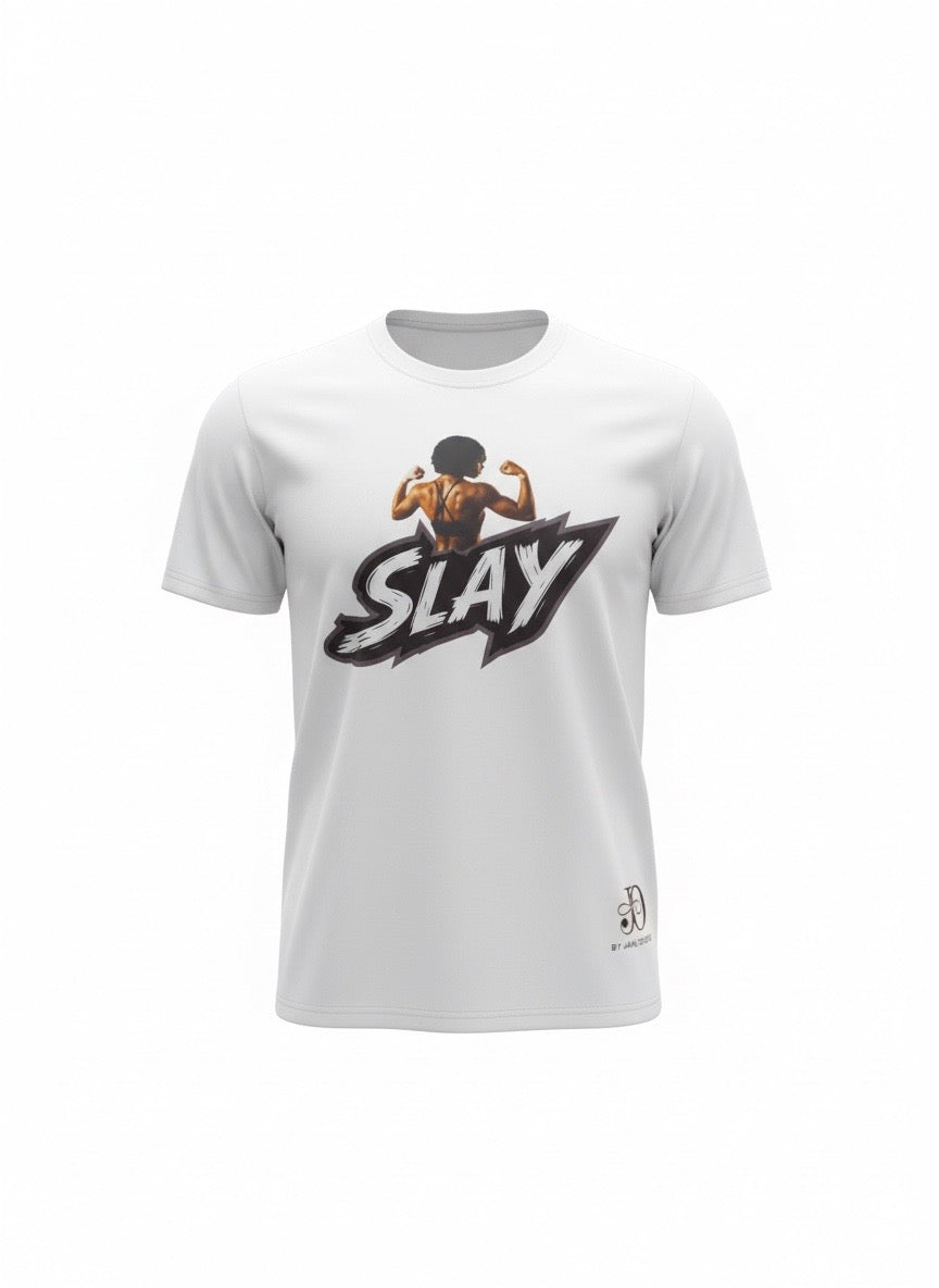 Slay by Jane Osigwe White T-Shirt (Pre Order)
