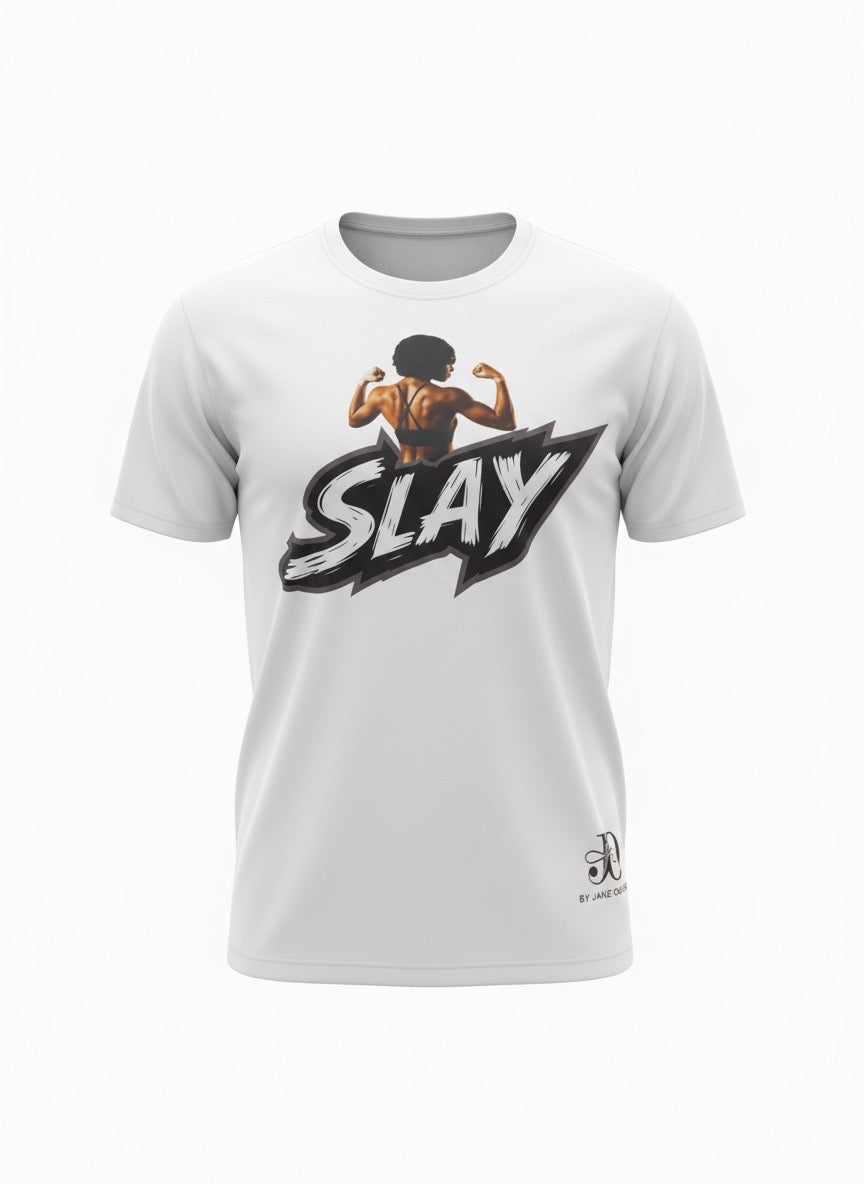 Slay by Jane Osigwe White T-Shirt (Pre Order)