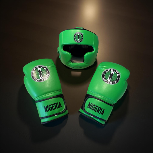 Africa Top Team Nigeria Green 14oz Training gloves Boxing, MMA