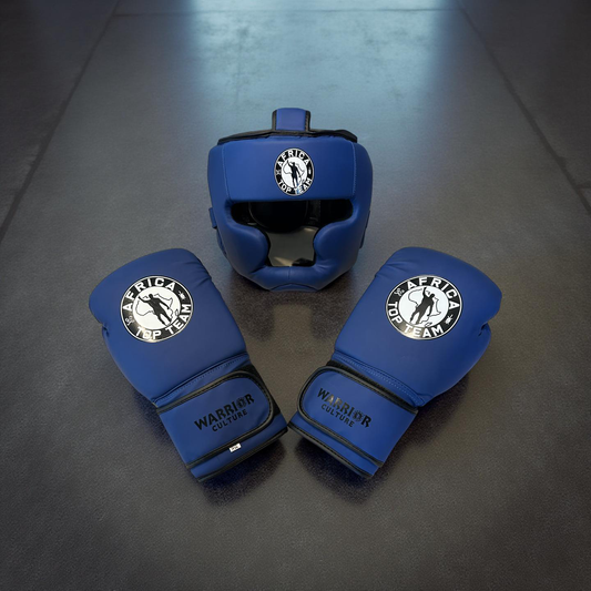 Africa Top Team Warrior Culture Blue 14oz Training gloves Boxing, MMA