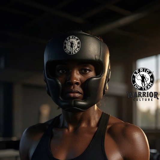 Africa Top Team Warrior Culture Black Premium Head gear  Boxing, MMA