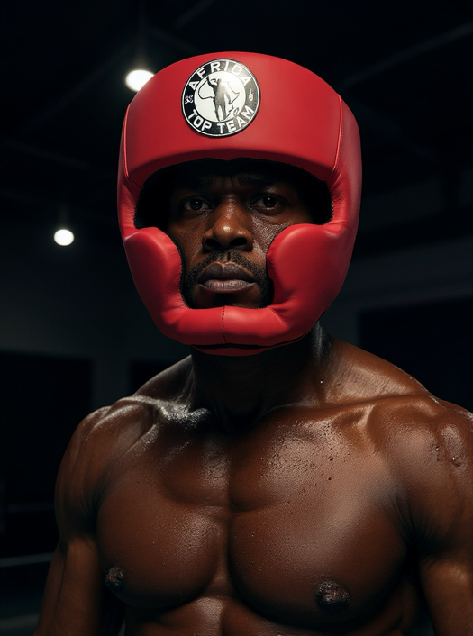 Africa Top Team Warrior Culture Red Premium Head gear  Boxing, MMA