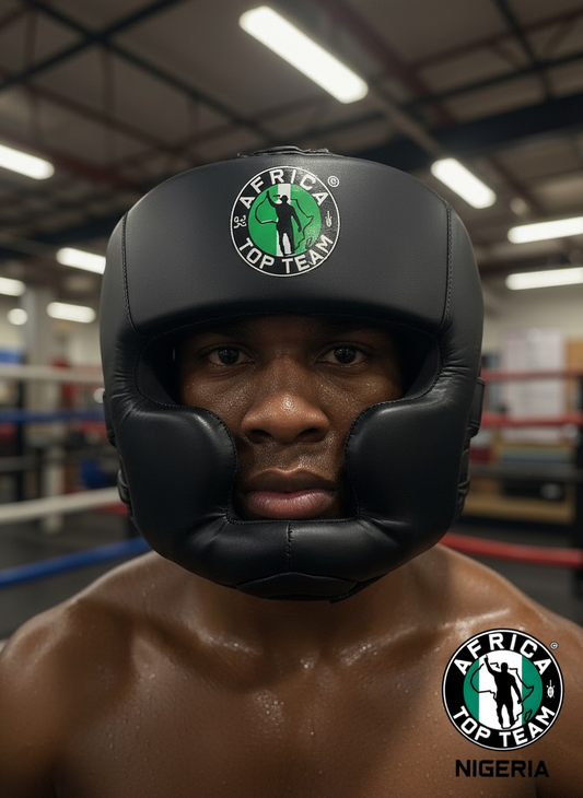 Africa Top Team Nigeria Black Premium Head gear  Boxing, MMA