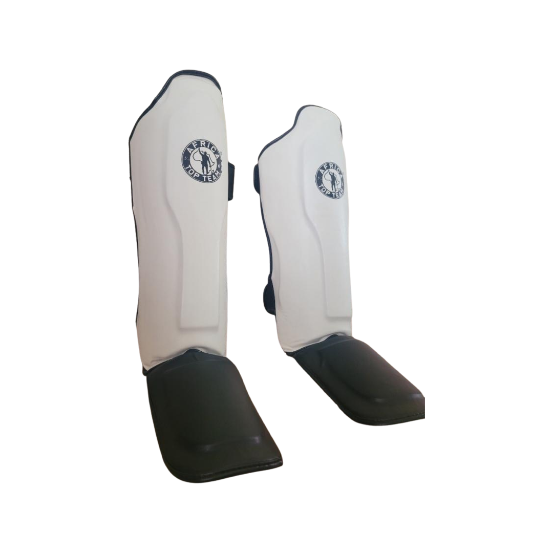 Africa Top Team Premium Training Shin guards MMA, Muay Thai  Black/White