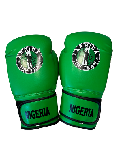 Africa Top Team Nigeria Green 14oz Training gloves Boxing, MMA