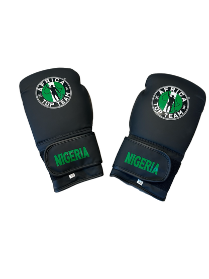 Africa Top Team Nigeria Black 14oz Training gloves Boxing, MMA