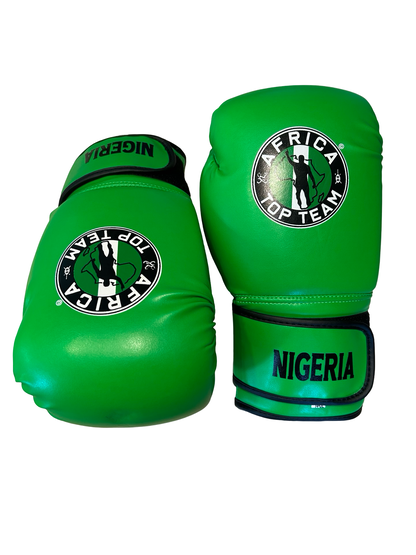 Africa Top Team Nigeria Green 14oz Training gloves Boxing, MMA