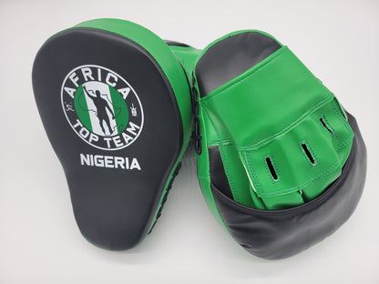 Africa Top Team Nigeria Green/Black Focus Mitt Set  Boxing, MMA