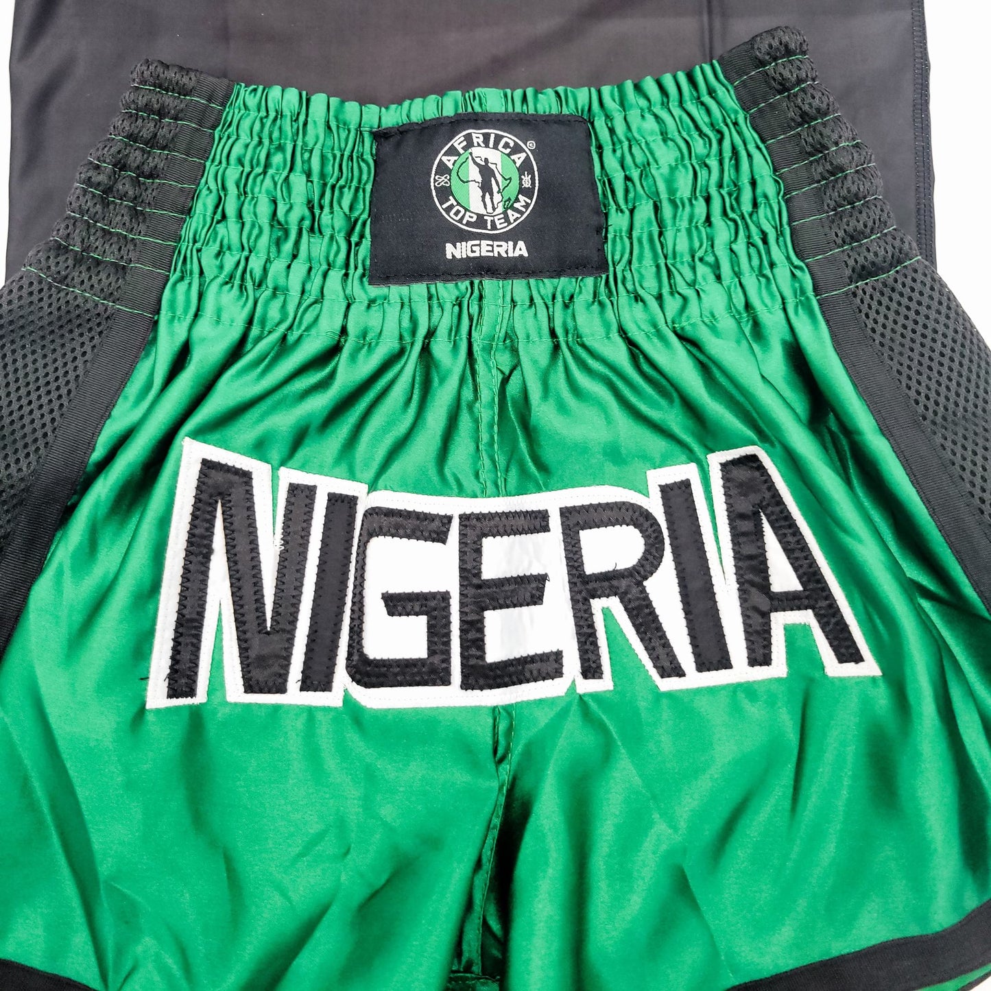 Africa Top Team Nigeria Green/Black Muay Thai Shorts Boxing, MMA