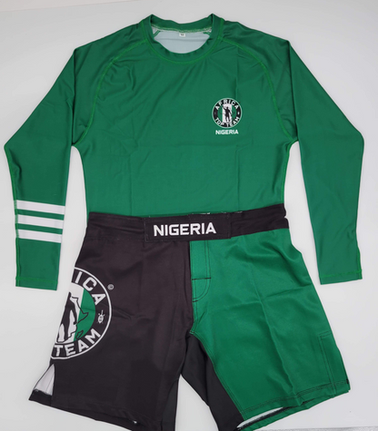 Africa Top Team Nigeria Green/Black MMA Shorts    Boxing, MMA