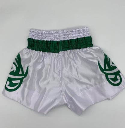 Africa Top Team Nigeria White/Green Muay Thai Shorts Boxing, MMA