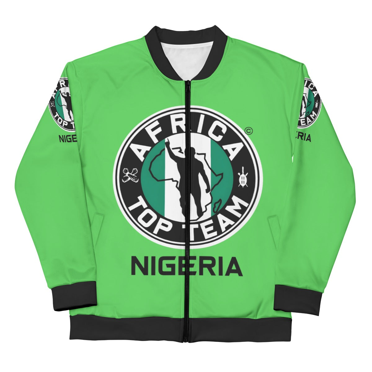 Africa Top Team Nigeria Green Bomber Jacket