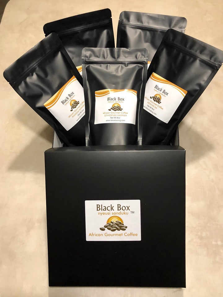 Black Box Kenyan AA medium roast gourmet coffee (whole bean) Net Wt 8 Oz