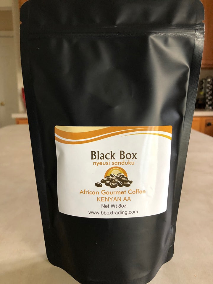 Black Box Kenyan AA medium roast gourmet coffee (whole bean) Net Wt 8 Oz